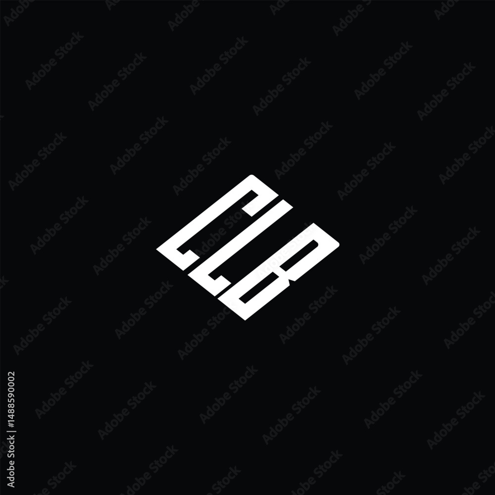 CLB letter logo design on black background. CLB letter logo design on black background.