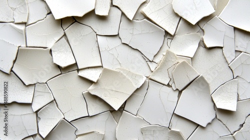 A white wall with a crack pattern.