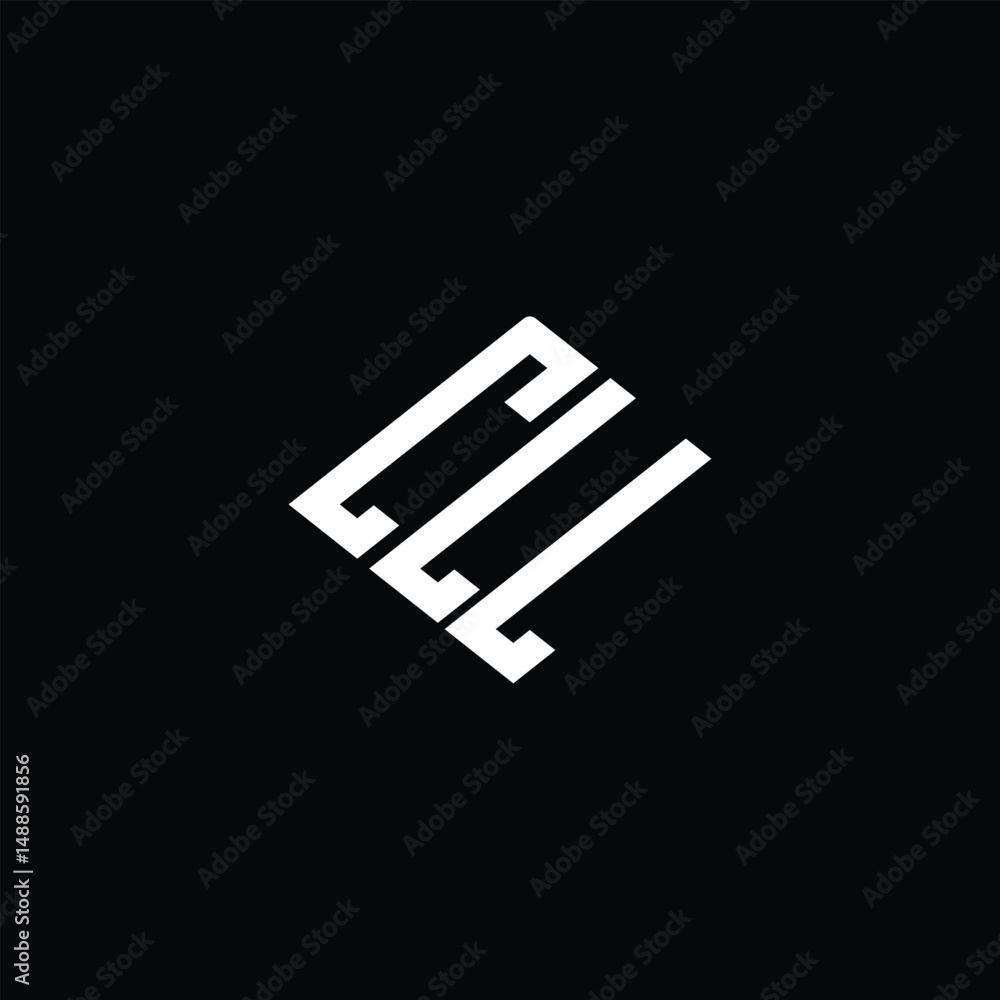 CLL letter logo design on black background. CLL letter logo design on black background.