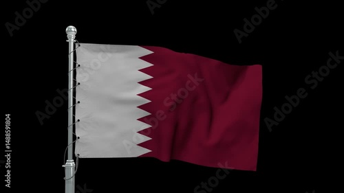 4K Loop of Qatar Flag | Stock Video