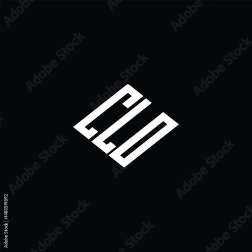 CLO letter logo design on black background.