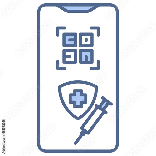 Immunization Blue Icon