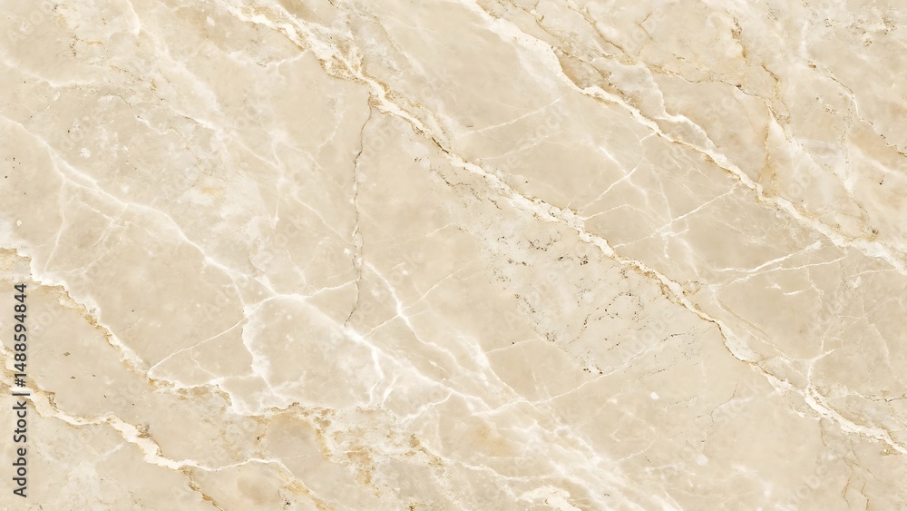 Fototapeta premium Close up of beige marble surface displaying natural veins and texture offering a luxurious decorative design