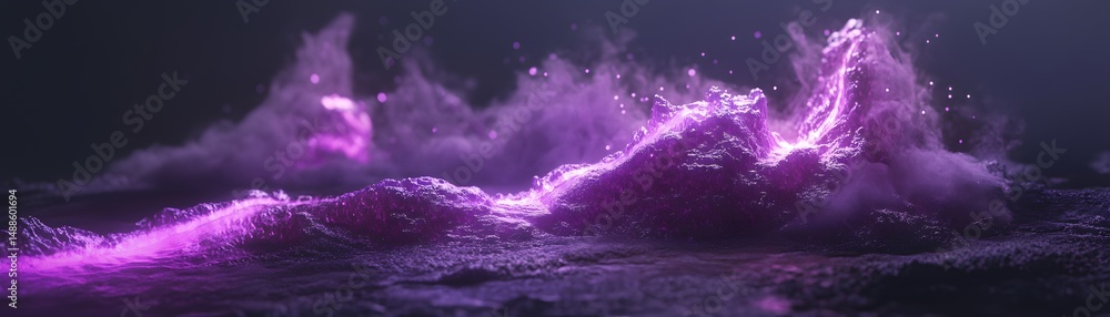 Fototapeta premium Striking purple ethereal landscape scene