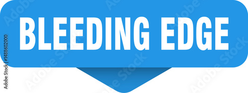 bleeding edge sticker. bleeding edge sign on transparent background