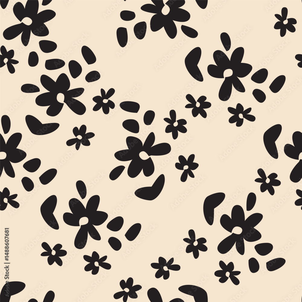 Fototapeta premium Seamless pattern with floral background
