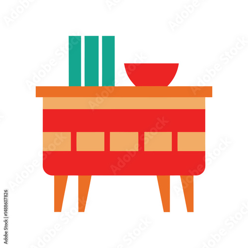 hamper furniture vector art on white background