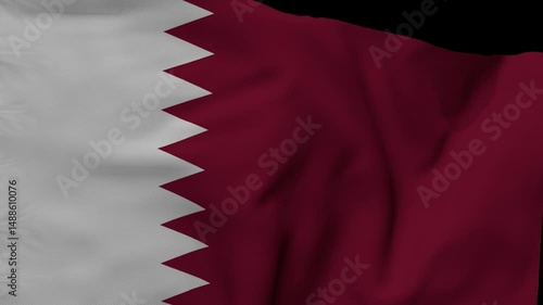 National Flag of Qatar Animation | 4K Clip