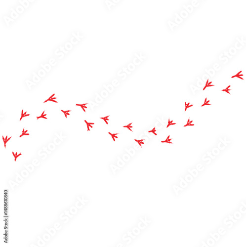 bird tracks,chicken tracks icon,vector illustration	