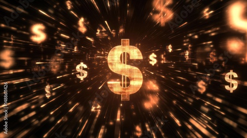 Digital Currency Flow: Abstract Visualization of Financial Transactions