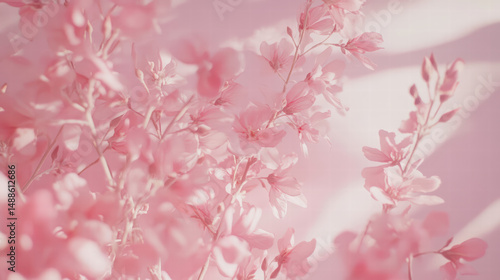Pink Blossoms in Soft Light: A delicate dance of pink blossoms, bathed in the softest light, creates an atmosphere of pure serenity and gentle beauty, showcasing nature's tender artistry.