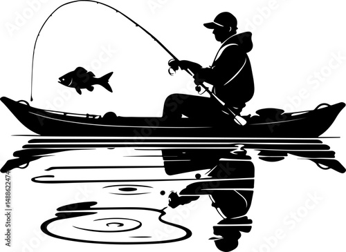 Fishing vector  Catch – Jumping Largemouth Bass Artwork"