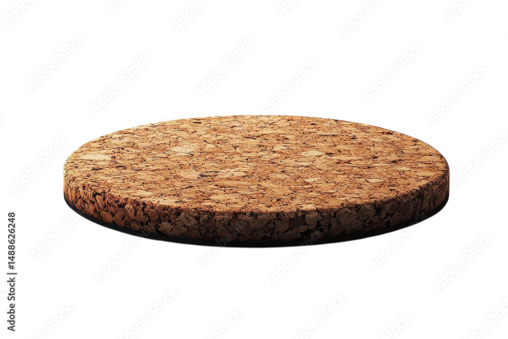 A meticulously crafted cork platform evokes organic texture and quiet sophistication for on transparent background A meticulously crafted cork platform evokes organic texture and quiet sophistication for on transparent background