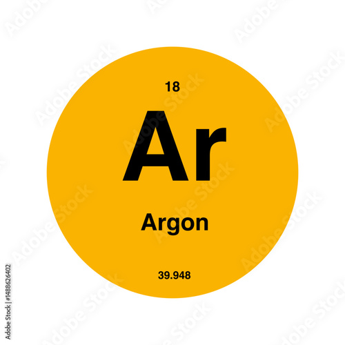 argon periodic vector isolated on transparent background