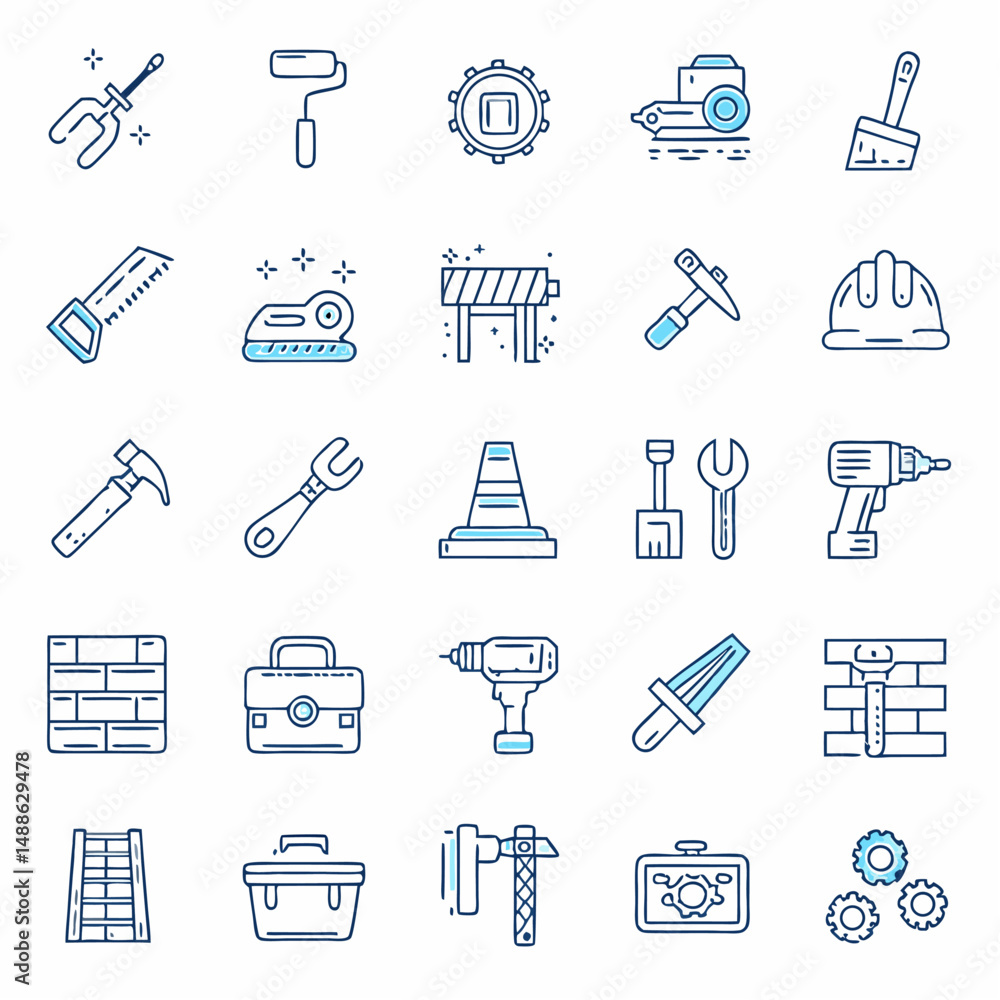 Carpentry & Construction Tools Icons – Home Improvement EPS
Carpentry & Construction Tools Icons – Home Improvement EPS