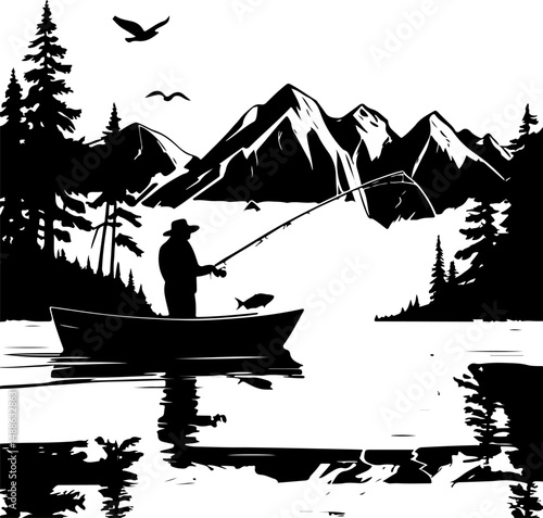 Epic Bass Fishing Catch – Jumping Largemouth Bass Artwork"