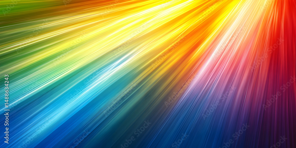 Fototapeta premium Colorful Abstract Light Rays Creating Vibrant Visual Background