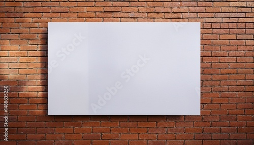 Wallpaper Mural blank white wheatpaste paper poster mockup on brick wall Torontodigital.ca