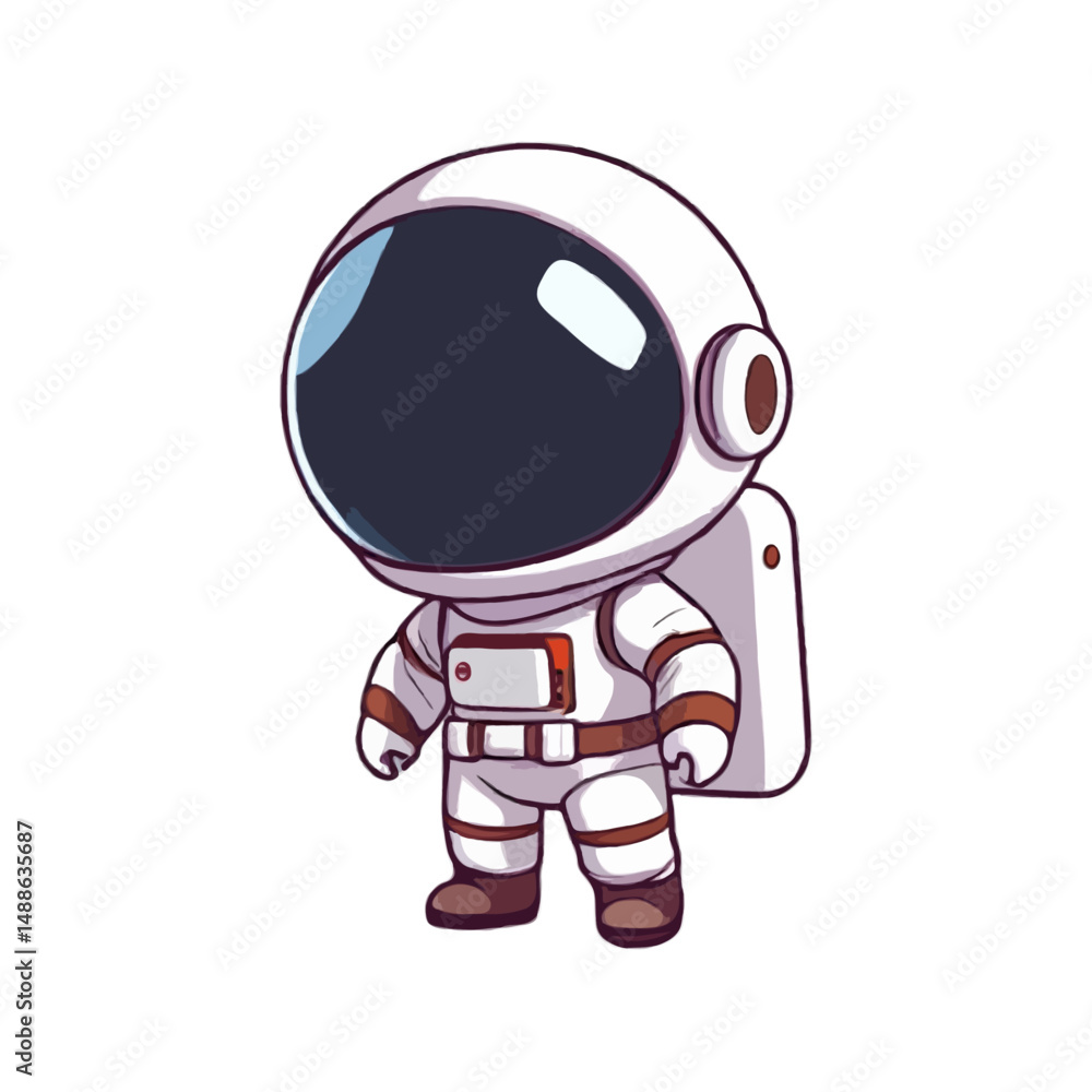 Refined Animated Space Astronaut Illustration Refined Animated Space Astronaut Illustration
