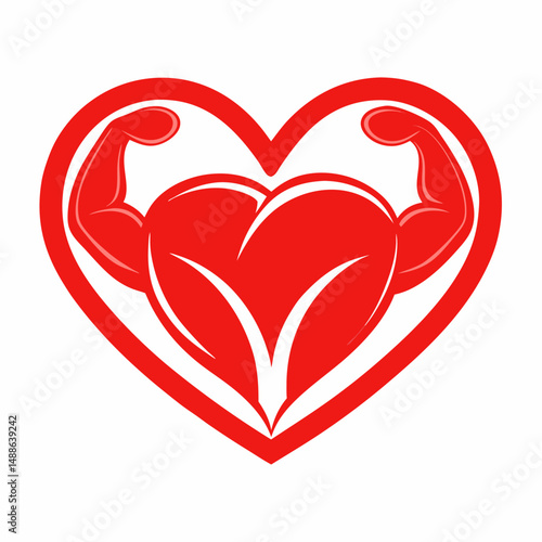 Heart Muscles icon on white background