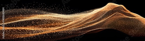 Abstract design of flowing, textured substance.