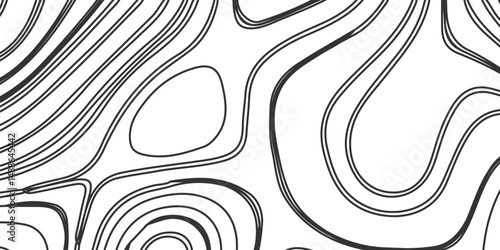 The lines should vary in thickness and brightness, abstract digital artwork featuring intricate topographic contour lines in fine detail, flowing smoothly and organically on the white background.