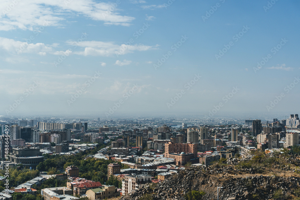 night view of the city yerevan with ararat mountain behind night view of the city yerevan with ararat mountain behind