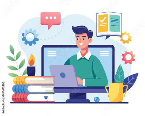Online Training Course Vector