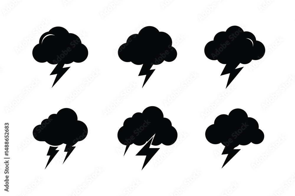 set of clouds vector illustration set of clouds vector illustration