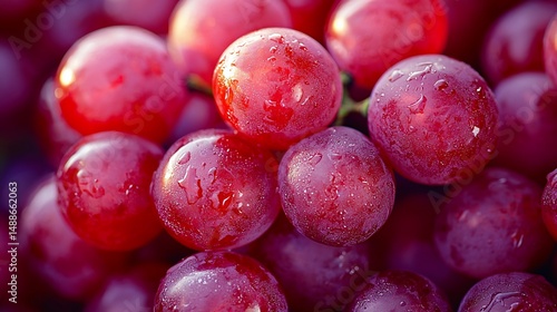 Wallpaper Mural Close-up of fresh, juicy red grapes Torontodigital.ca