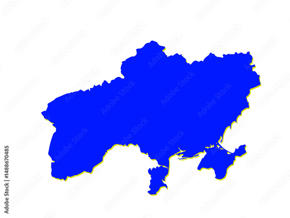 Fototapeta premium Colourful Ukraine map with different design