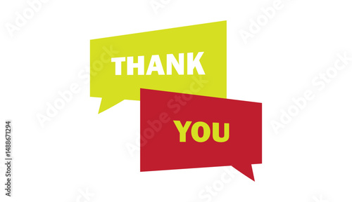 Thank you speech bubble vector illustration
