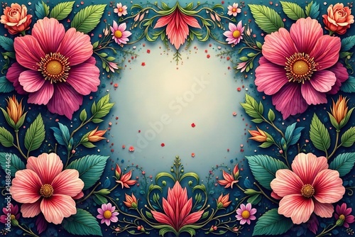 Intricate floral motifs form a continuous design , soft, black, yellow