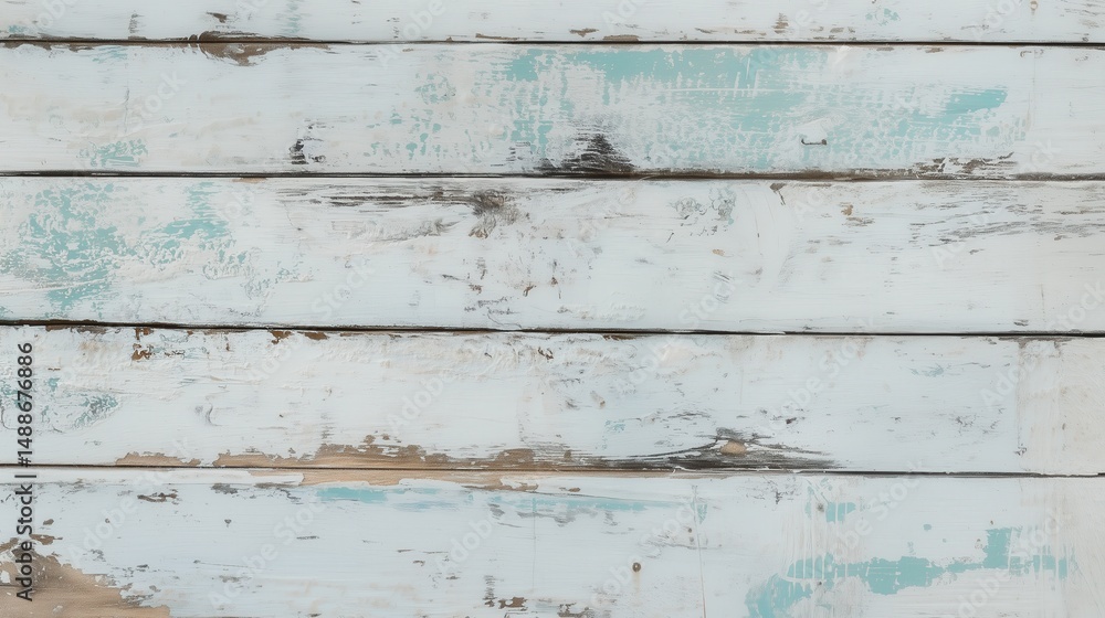 Naklejka premium Rustic wooden light blue desktop background