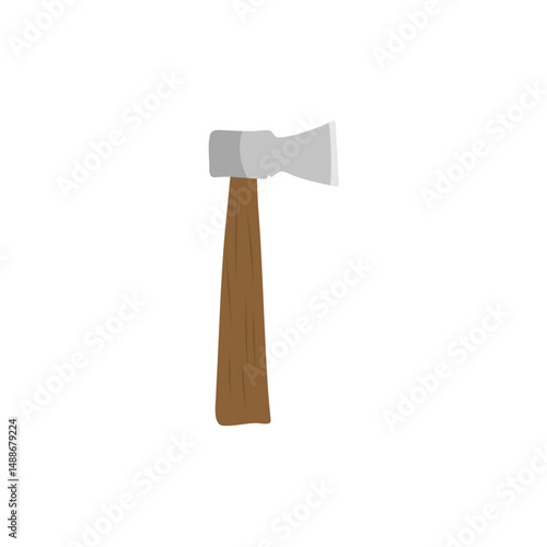 Cartoon wooden axe. Vector illustration 