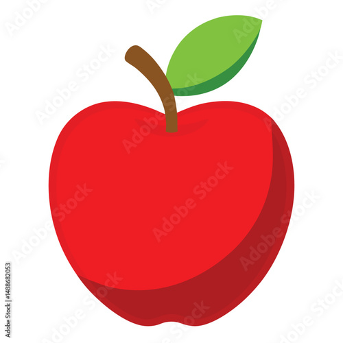 red apple vector illustration