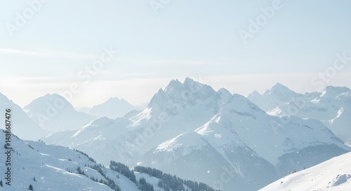 snow covered mountains
