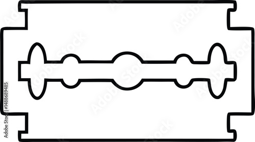 Razor Blade Glyph Icon