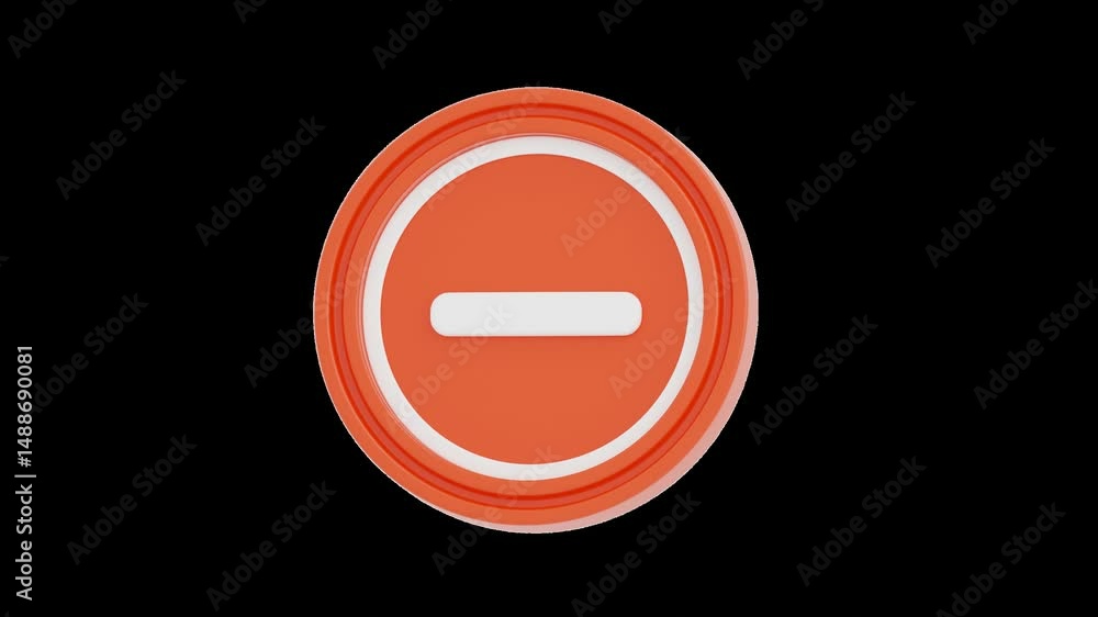 No Entry 3d icon Animation No Entry 3d icon Animation