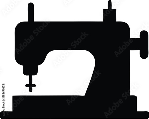 Sewing Machine silhouette Icon vector illustration
