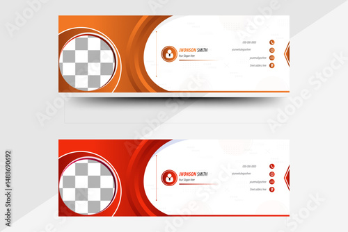 Email signature design template with editable
