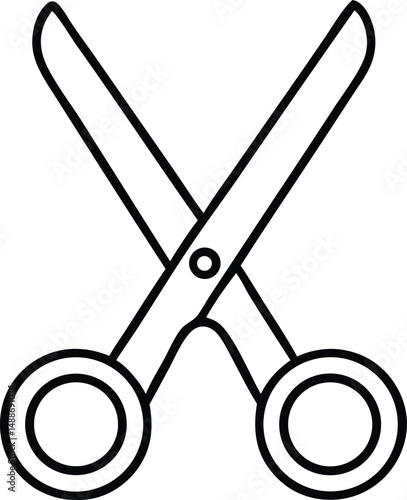 Open scissors icon. Cut symbol. Paper clippers Shears sign. Hairdresser pictogram vector illustration.