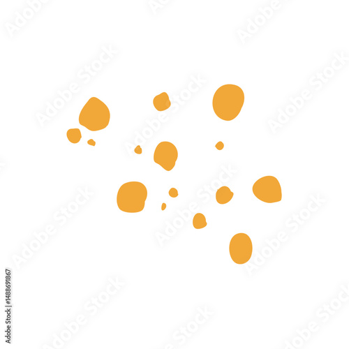 Crunchy sweet bread crumbs. Vector cartoon flat illustration