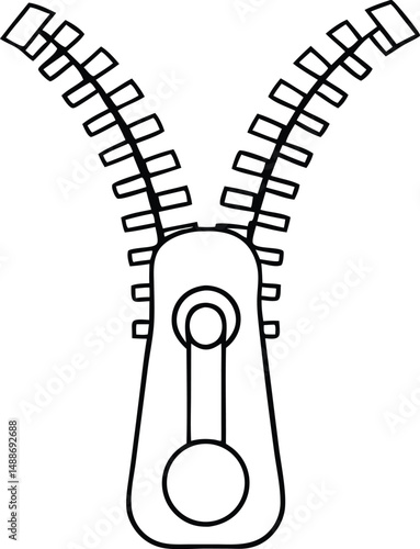 zipper icon vector illustration on white background