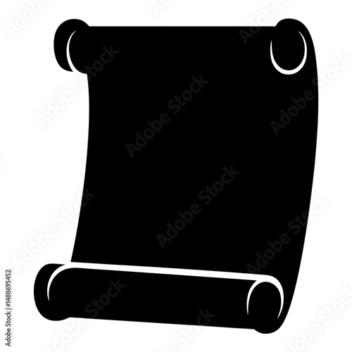 Silhouette of an old scroll or parchment for writing important documents