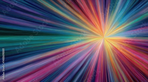 Vibrant Rainbow Burst Abstract Background Design Perfect for Website or Presentation