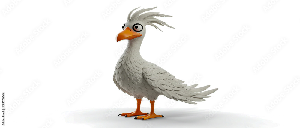 Obraz premium white goose isolated on white