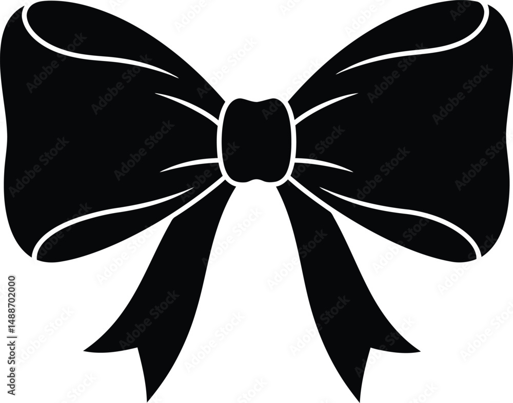 Black Bow Ribbon Icon Minimalist Vector Graphic
Black Bow Ribbon Icon Minimalist Vector Graphic