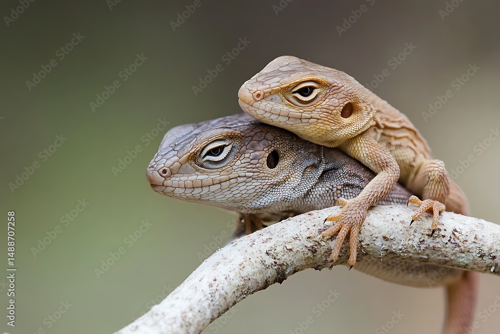 Obraz premium Small Monitor Lizard Close-Up