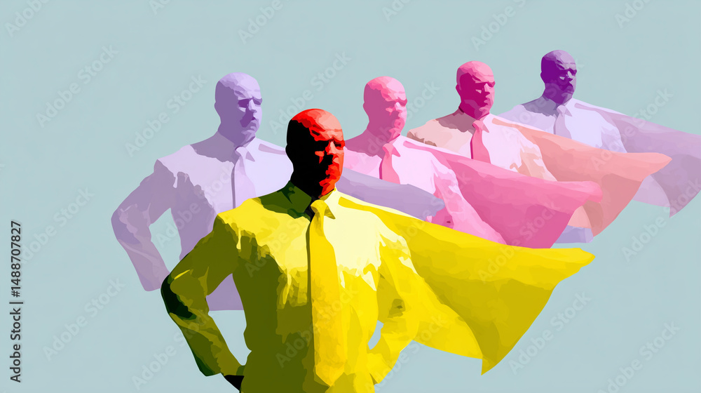 Conceptual illustration of leadership and influence